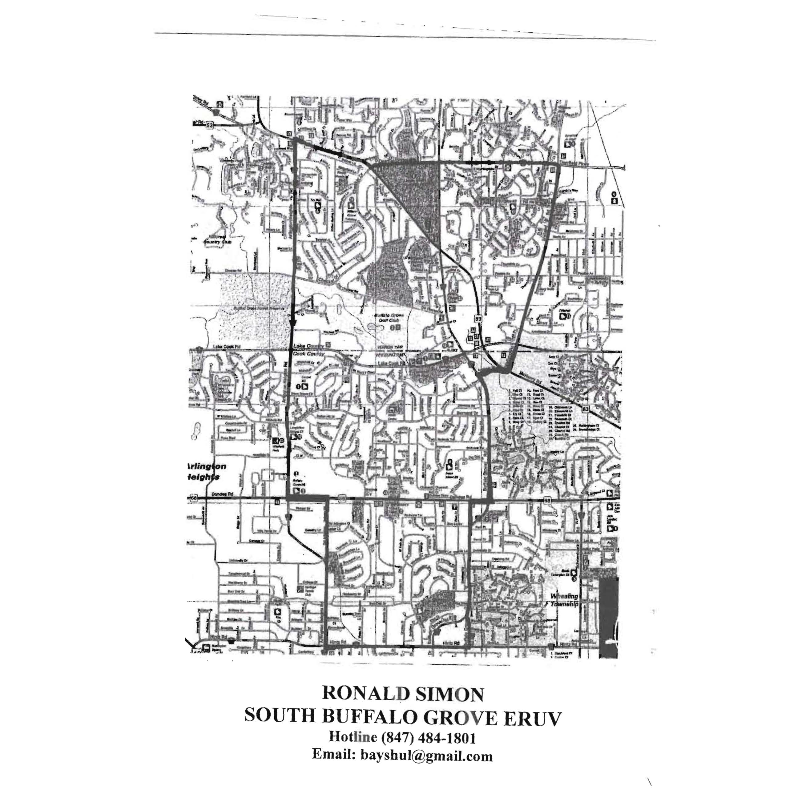 South Buffalo Grove Eruv Map